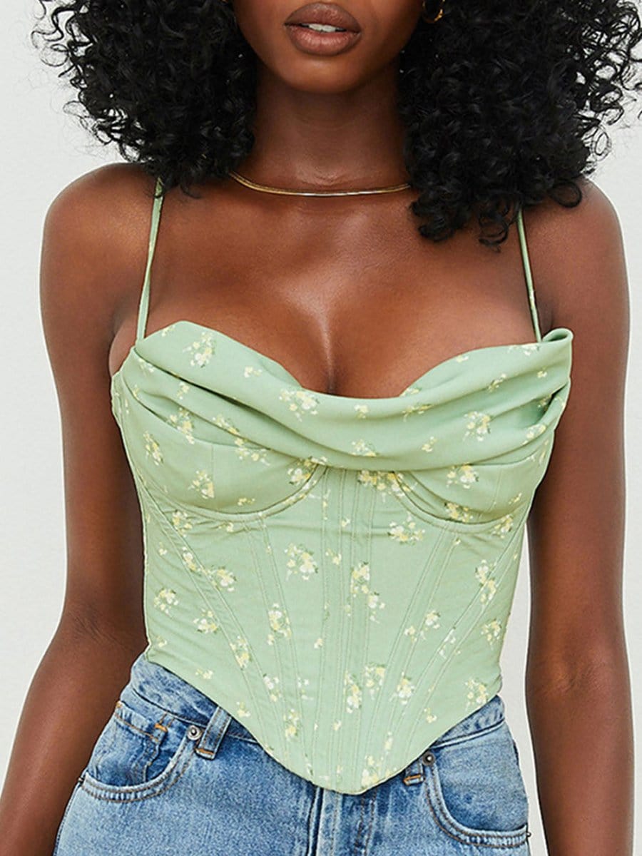 Floral Corset Top - Fashionpara