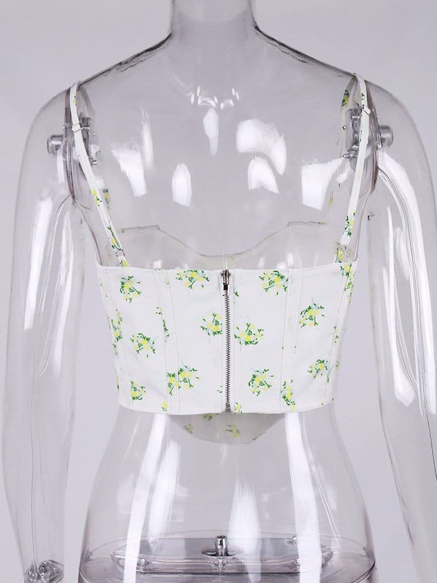 Floral Corset Top - Fashionpara