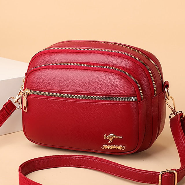 Leather Bag Dome Crossbody Shoulder PU