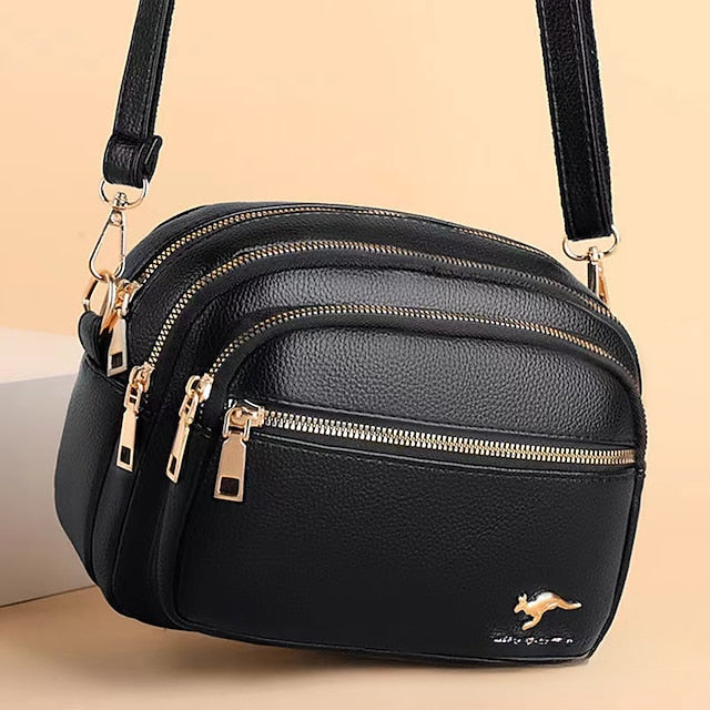 Leather Bag Dome Crossbody Shoulder PU