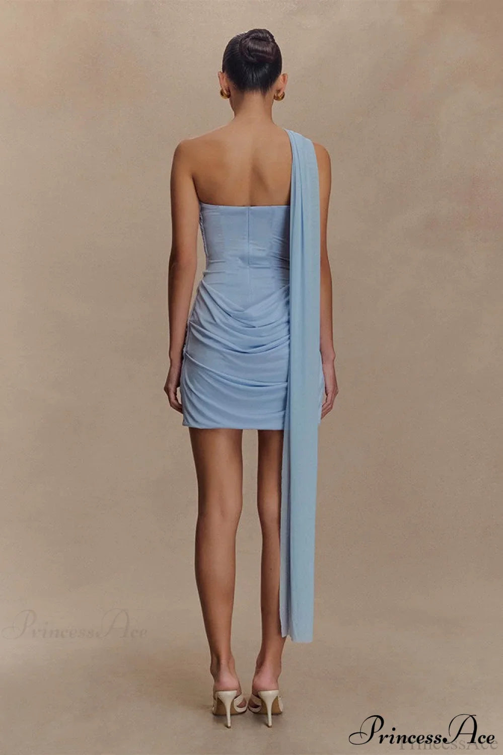 Tulle Sash Strapless Bodycon Party Dress