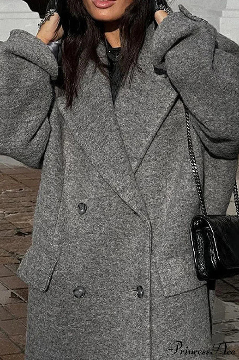 Chic Tweed Collared Overcoat for Elegant Winter Style