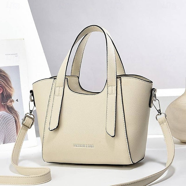Casual PU Handbag Durable Earth Daily Leather