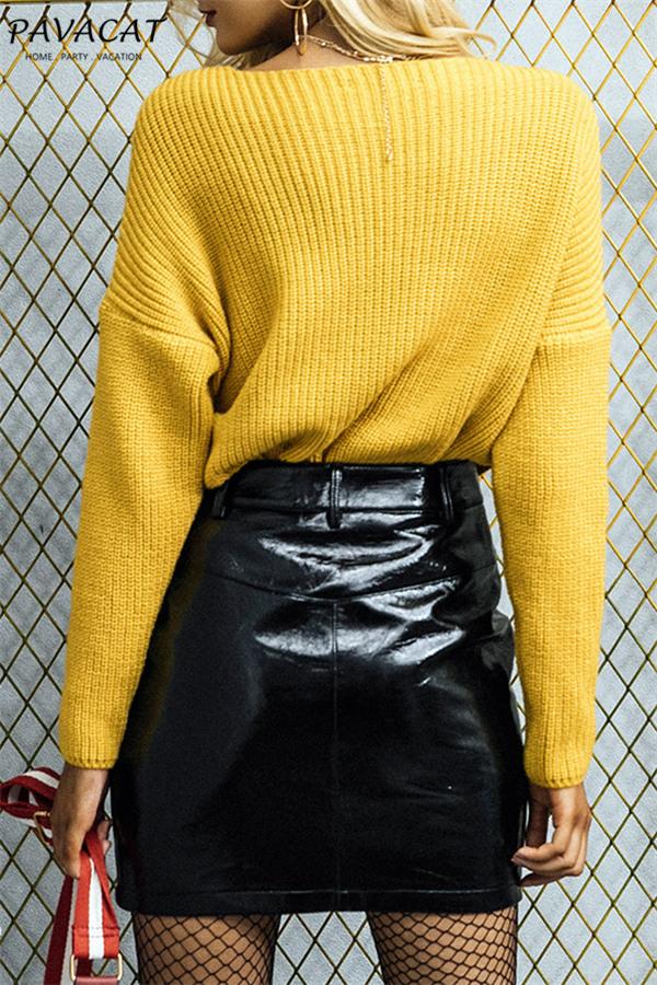 RadyRin Gray V Neck Cross Knit Sweater for Effortless Style