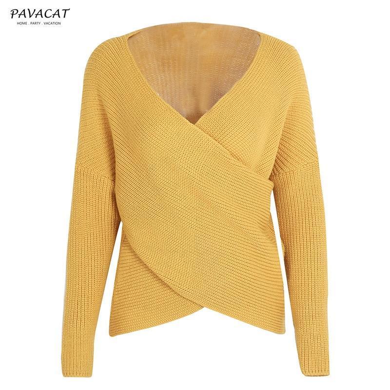 RadyRin Gray V Neck Cross Knit Sweater for Effortless Style