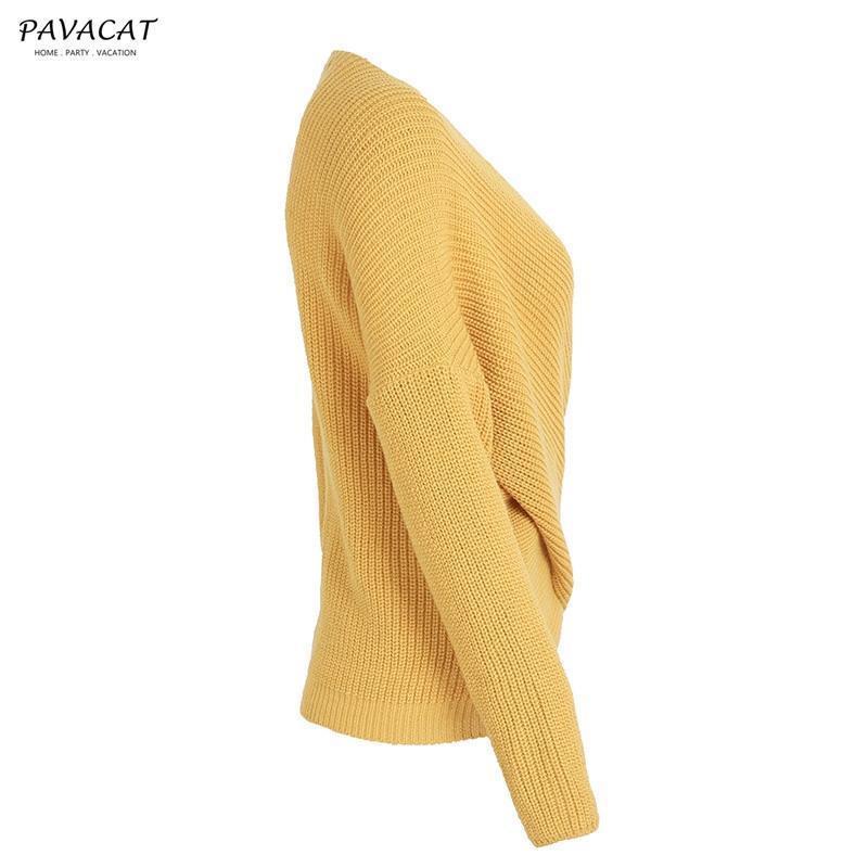 RadyRin Gray V Neck Cross Knit Sweater for Effortless Style