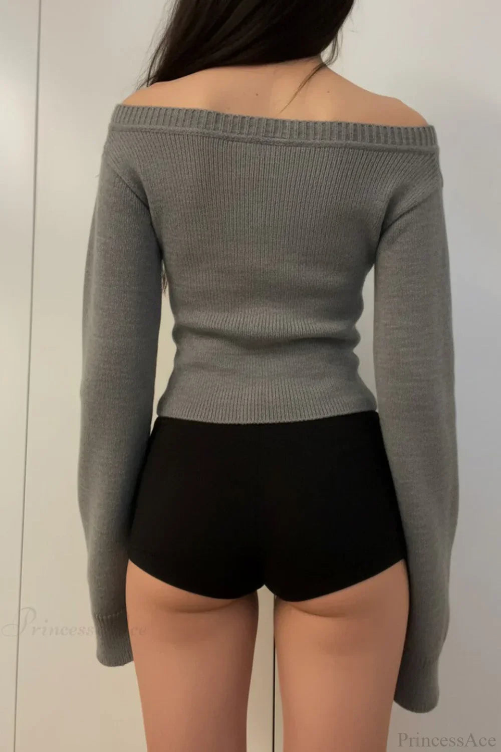 V Neck Solid Slim Knit Sweater 4