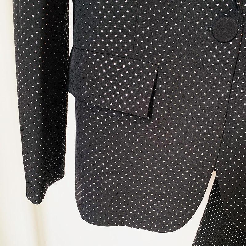 KittenAlarm - Vennie Studded Blazer Top & Pants 3 piece Set