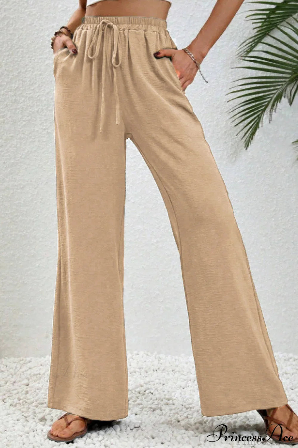 Versatile Solid Maxi Wide Leg Pants