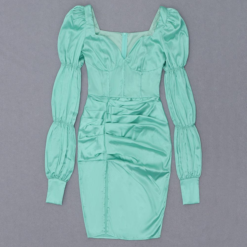 KittenAlarm - Vicky Marie Sleeves Thigh Slit Dress
