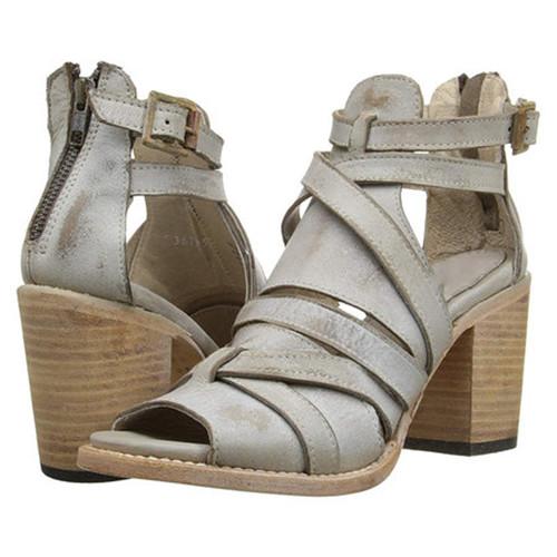 Vintage Buckle Strap Heel Sandals Chunky Heel Sandal Sandals Pavacat US5.5(LABEL SIZE 35) Grey 