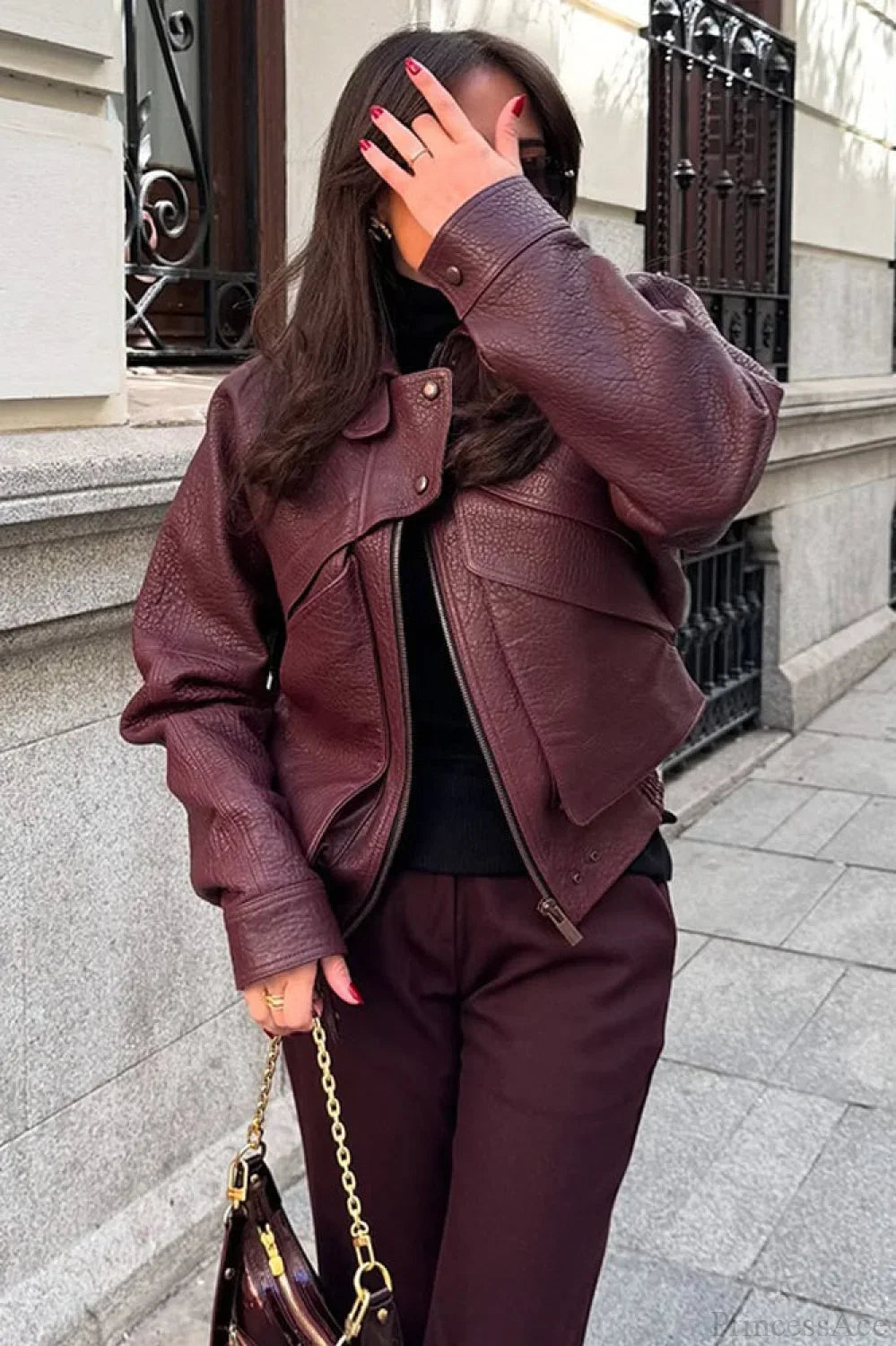 Vintage Casual Lapel Loose Suede Jacket 2