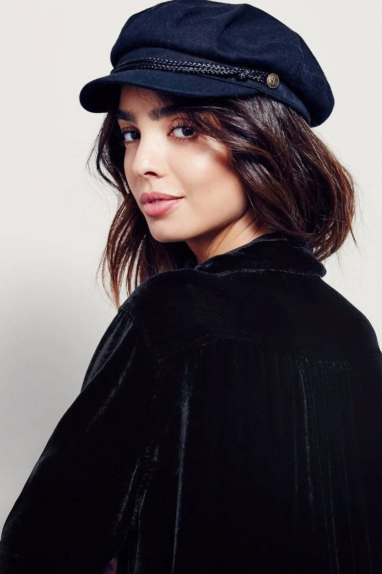 Vintage Collared V Neck Long Sleeve Velvet Mini Dress - Black  Fashionpara