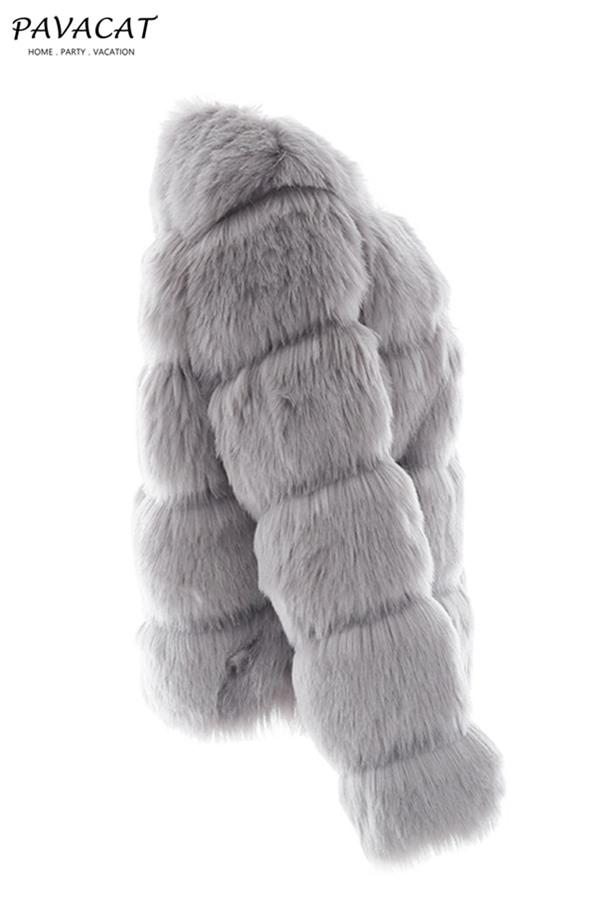 Luxurious Vintage Fluffy Faux Fur Coat for Elegant Style