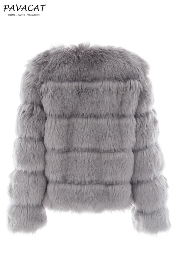 RadyRin Vintage Fluffy Faux Fur Coat for Chic Winter Style