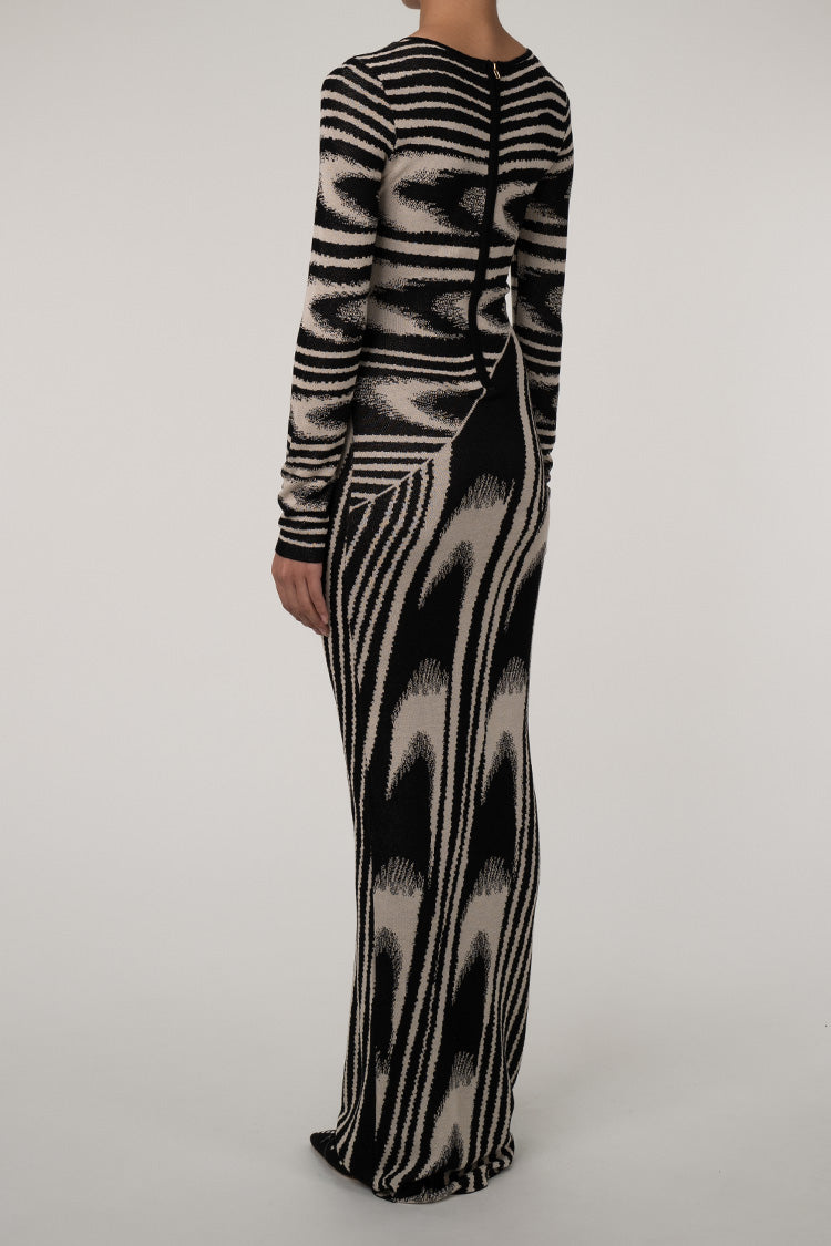 Rosedress Vintage Geometric Long Sleeve Maxi Dress