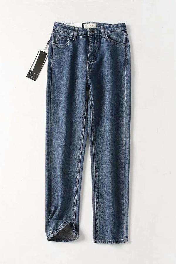 Vintage High-waisted Straight Jeans
