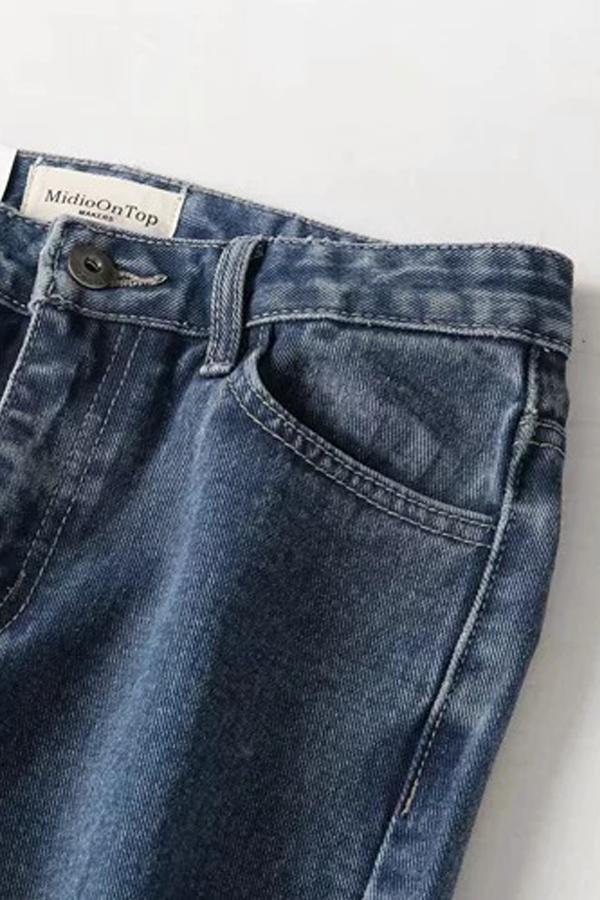 Vintage High-waisted Straight Jeans