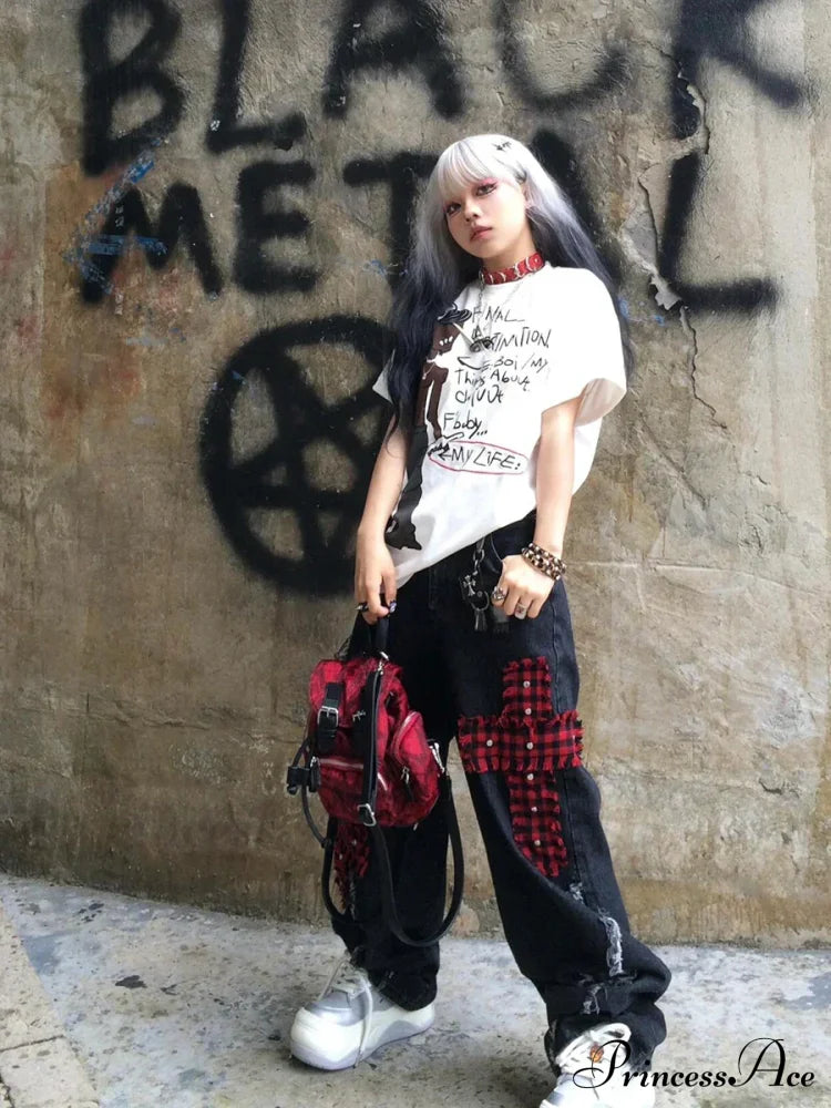 Vintage Patchwork Grunge Halloween Pants