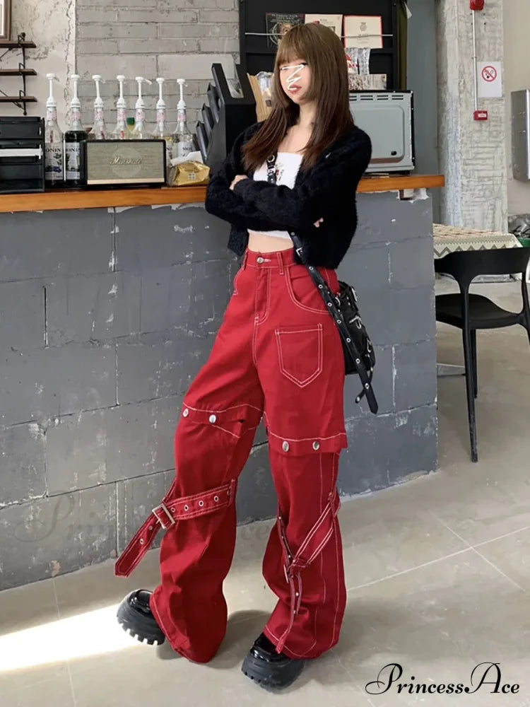 Vintage Red Halloween Pants