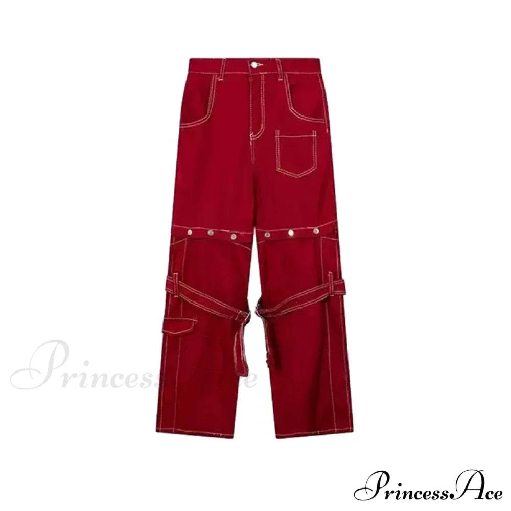 Vintage Red Halloween Pants / S
