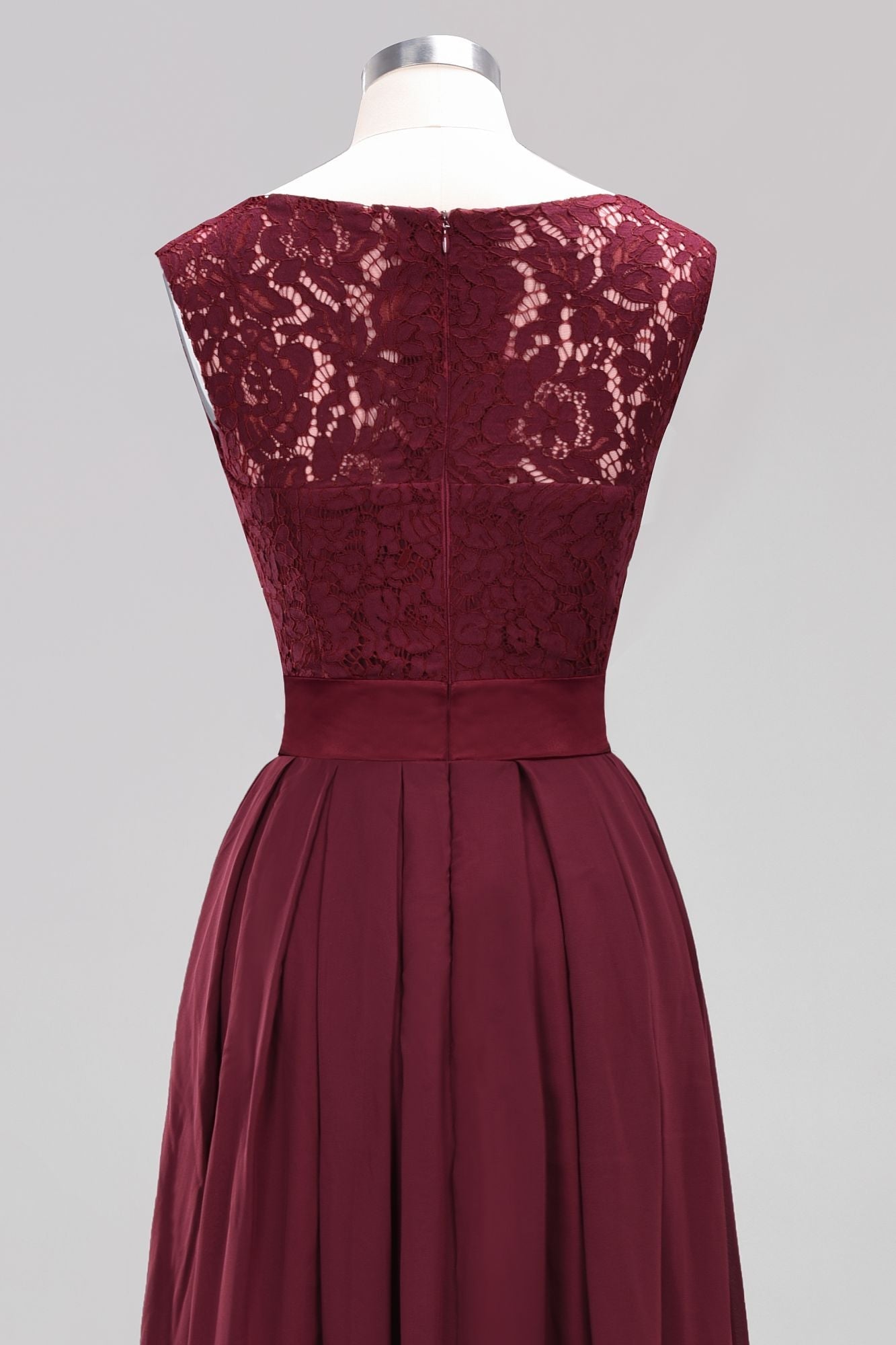 Vintage Sleeveless Lace Bridesmaid dresses Affordable Chiffon Wedding Party Dress