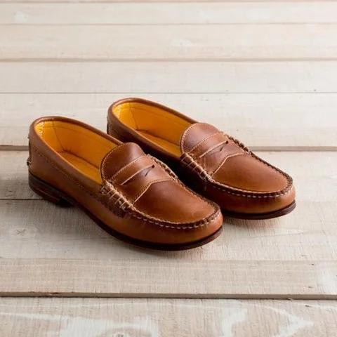 Vintage Slip On Loafers Low Heel Pu Leather Loafers