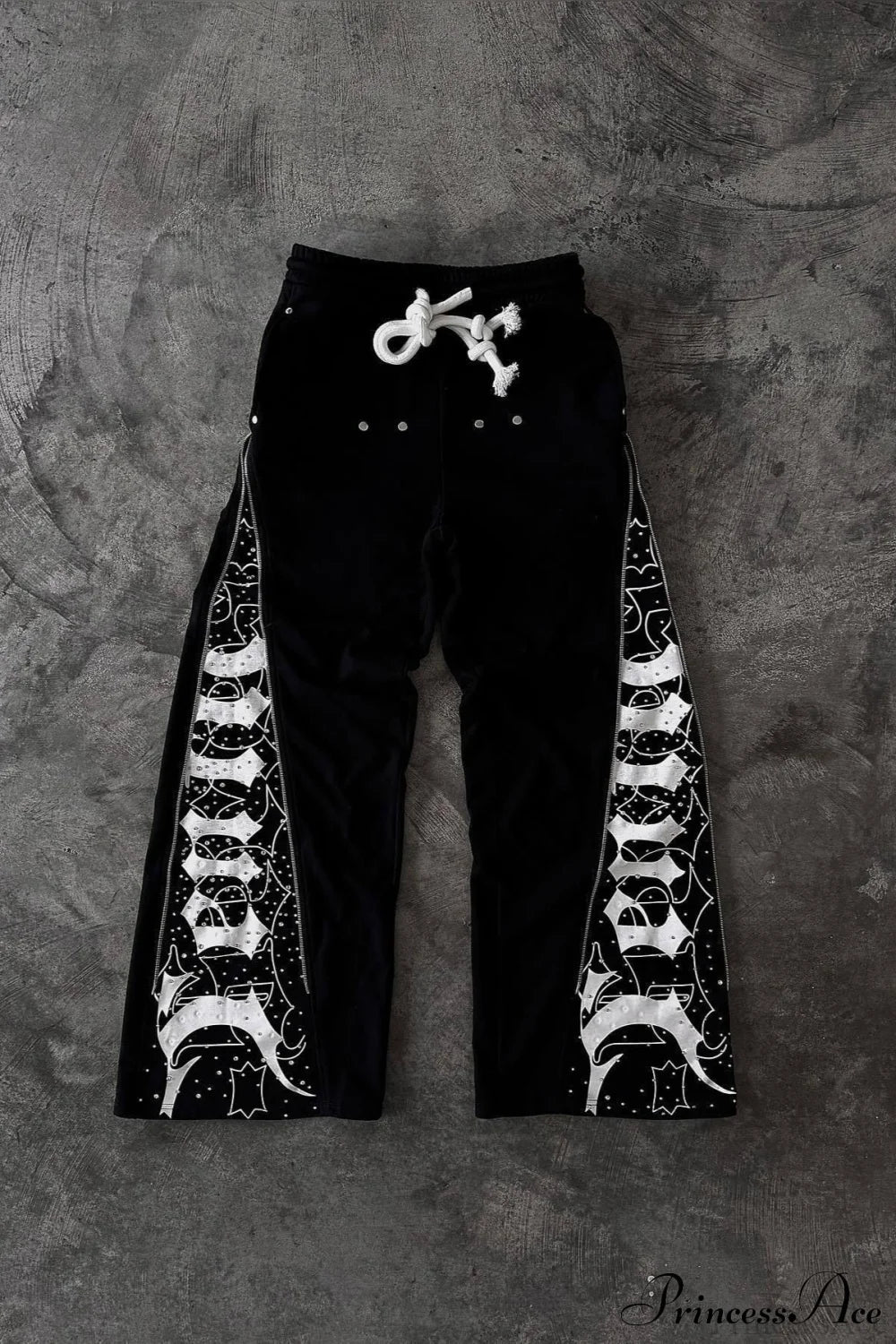 Vintage Street Print Casual Track Pants