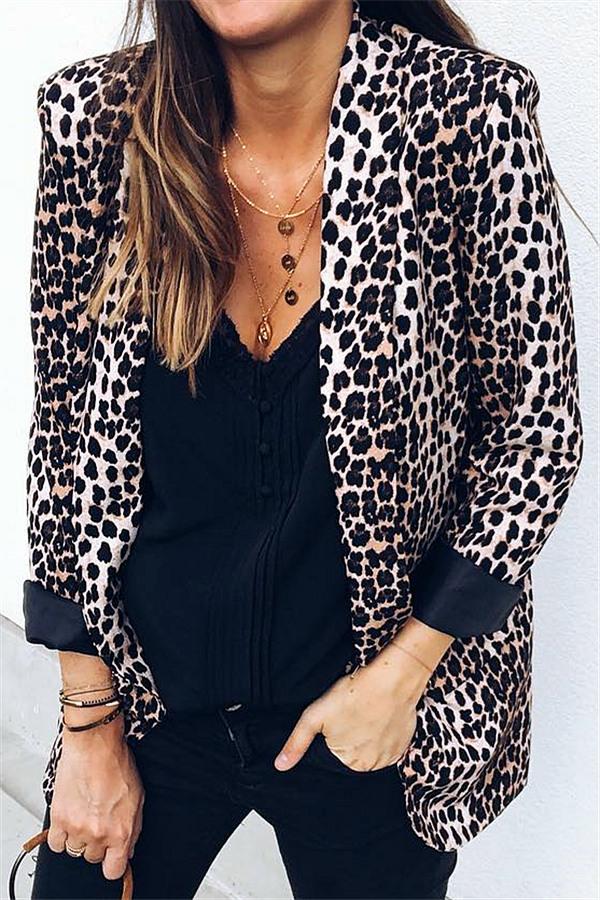 RadyRin Leopard Pattern Cardigan for Elegant Layering
