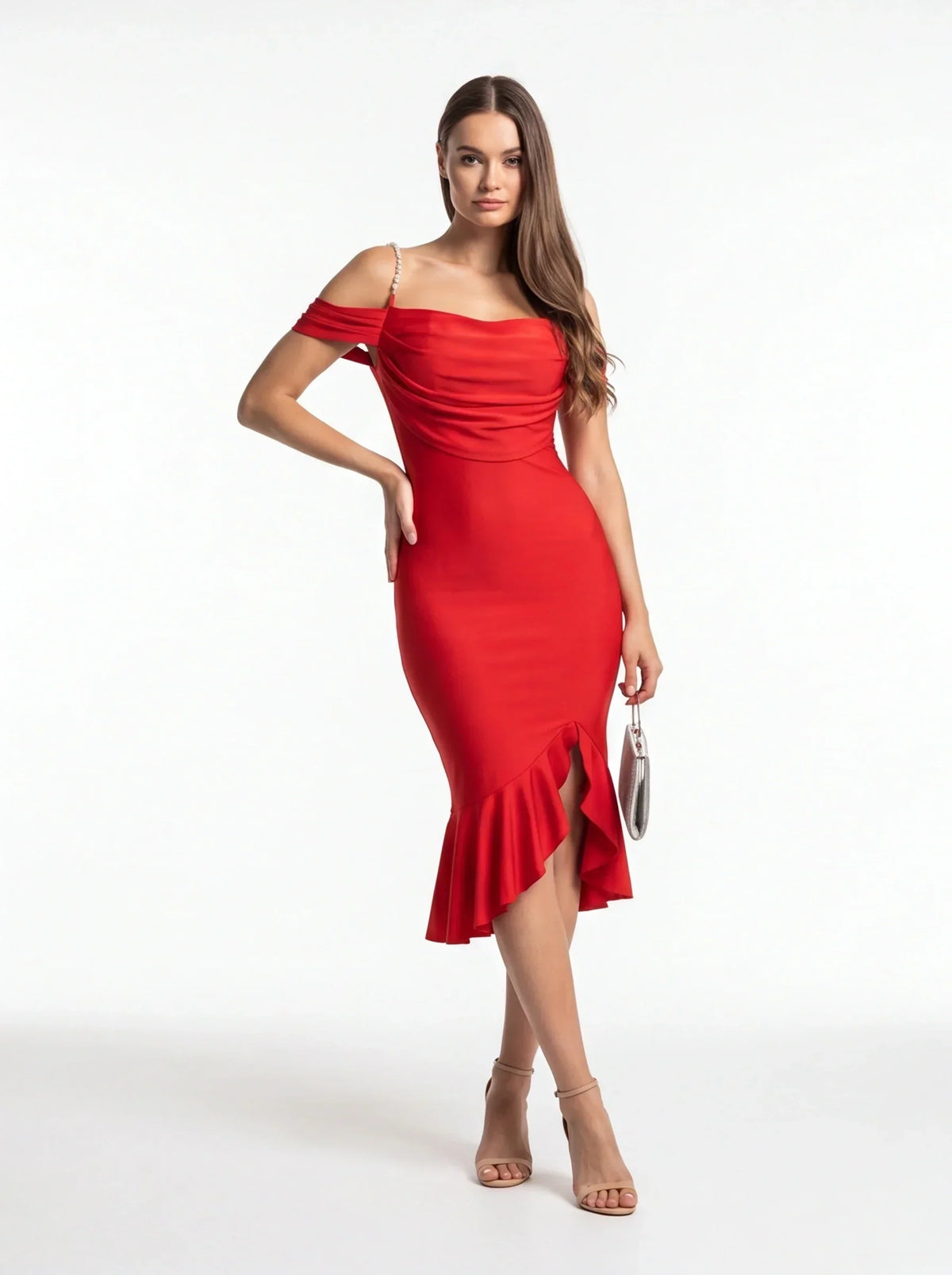 Bodycon V-Neck Sleeveless Cocktail Mini Dress