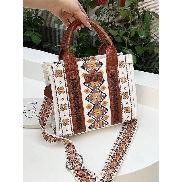 Ethnic Bag Vintage-Inspired Tote Print Boho