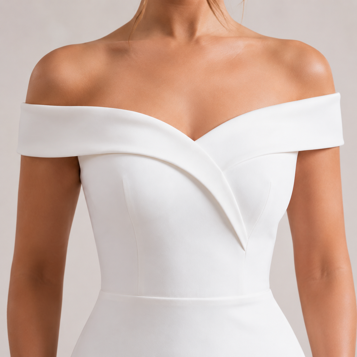 Off Shoulder High Low Asymmetric Midi Dress 2