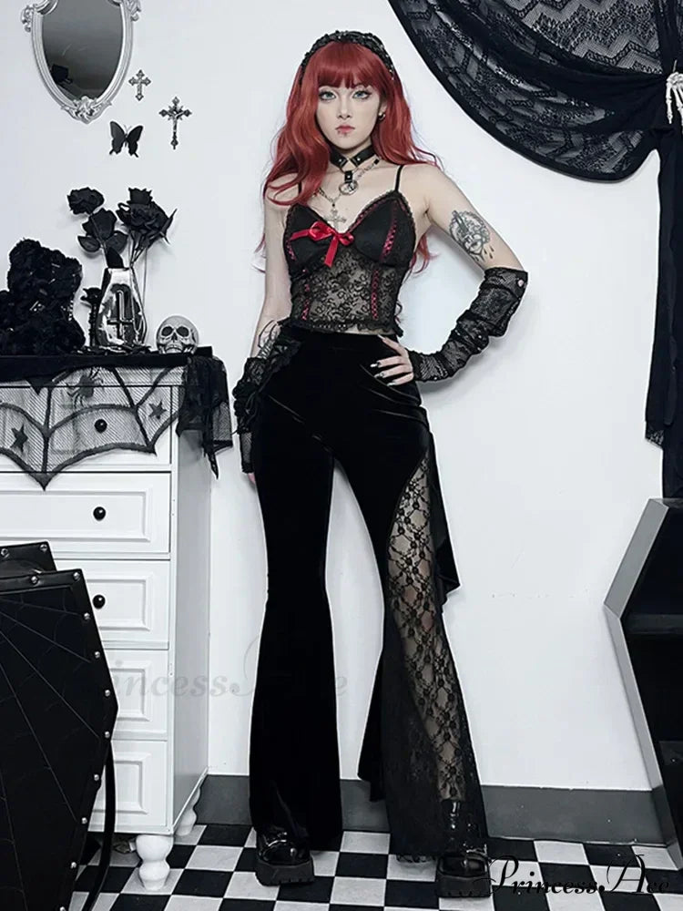 Wide Leg Gothic Halloween Pants