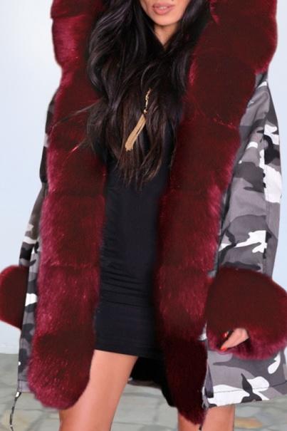 Winter Camouflage Hooded Thicken Coat