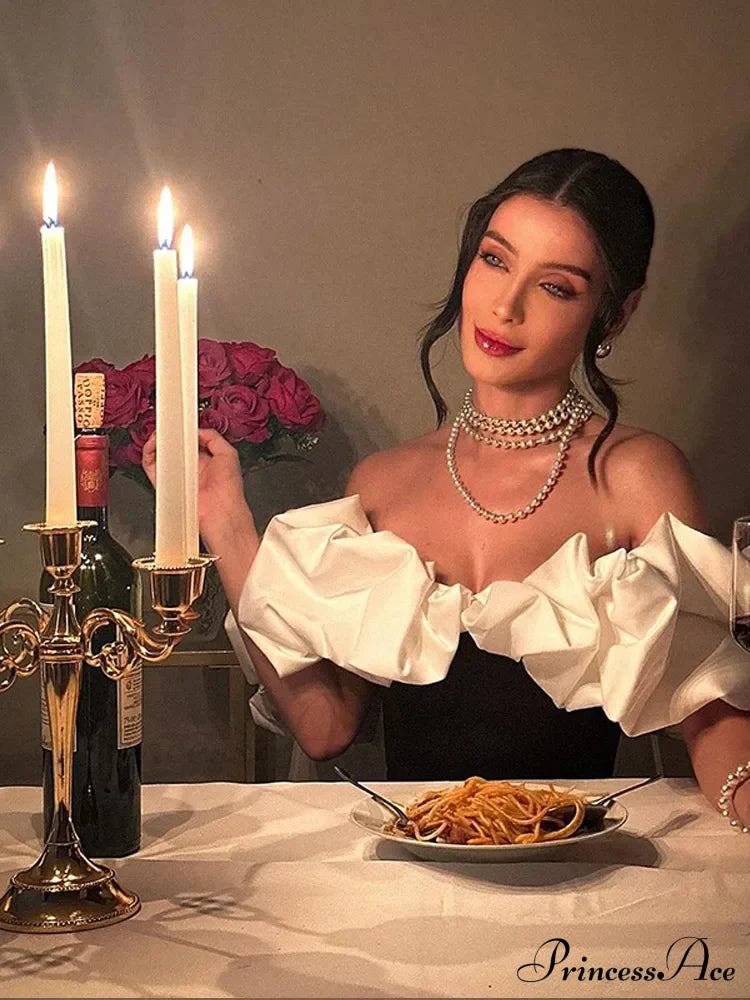 Women Sweet Fishbone Ruffled Neck Spliced Mini Sexy Backless Christmas Party Dress