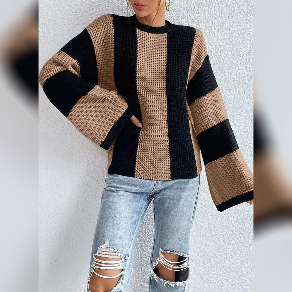 Patchwork Striped Sweater 4