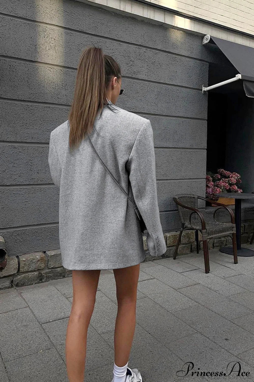 Elegant Loose Wool Blazer for Stylish Commute Days