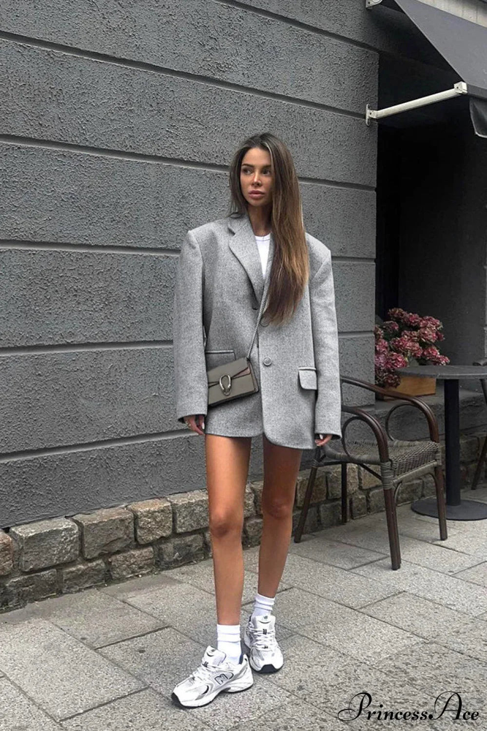 Elegant Loose Wool Blazer for Stylish Commute Days