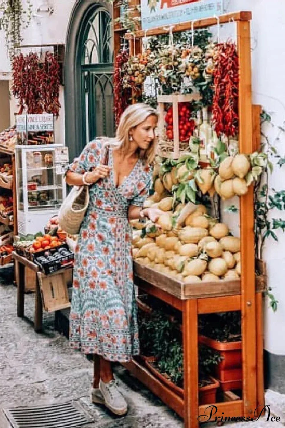 Wrap Marigold Floral Boho Dress
