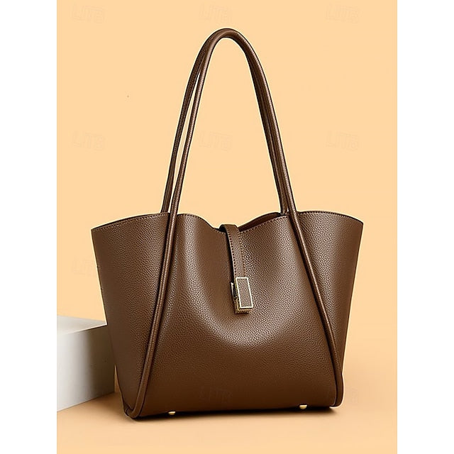 Green Bag Faux Leather Tote