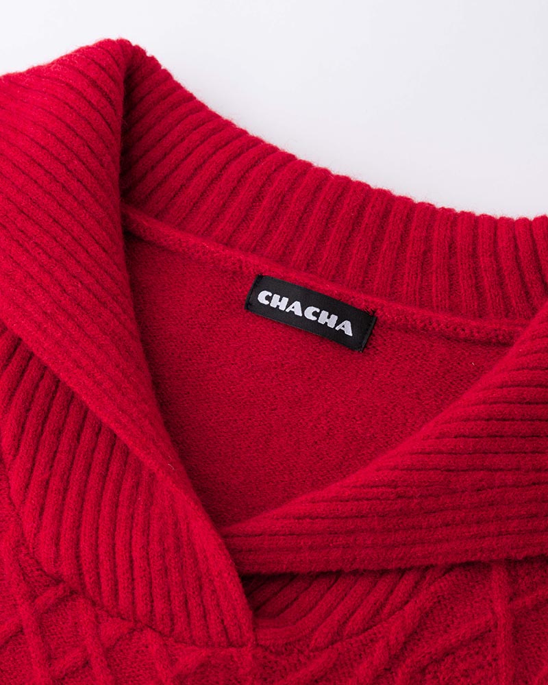 Emelisa Cable Knit Hoodie - Fashionpara