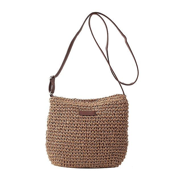 Summer Crossbody Woven Boho Natural Bag Straw