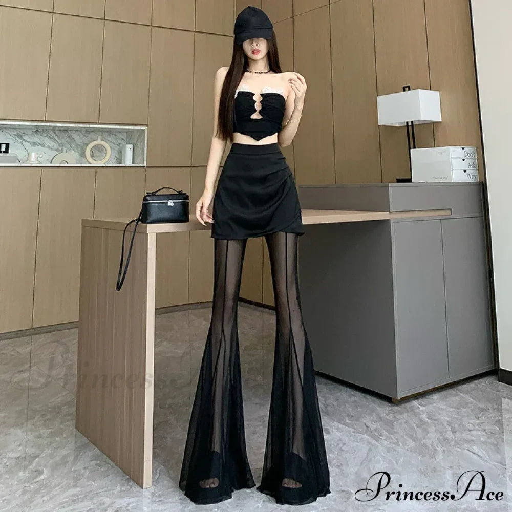 Y2K Thin Flare Halloween Pants