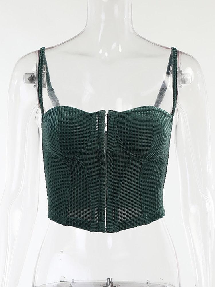 KittenAlarm - Yasmin Corduroy Corset Top