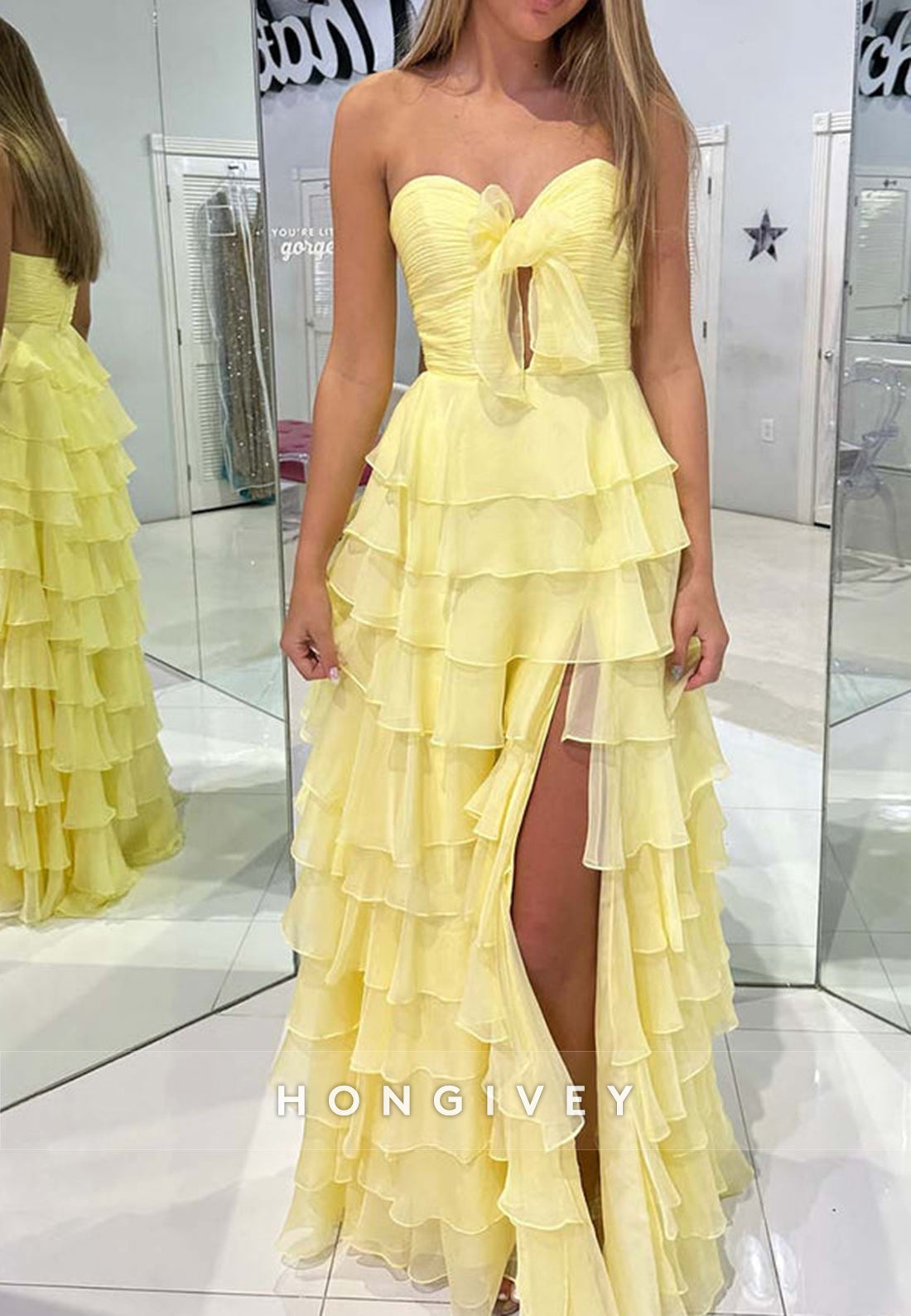A-Line High Low  Floral Embossed Sweetheart Holiday Prom  Dresses