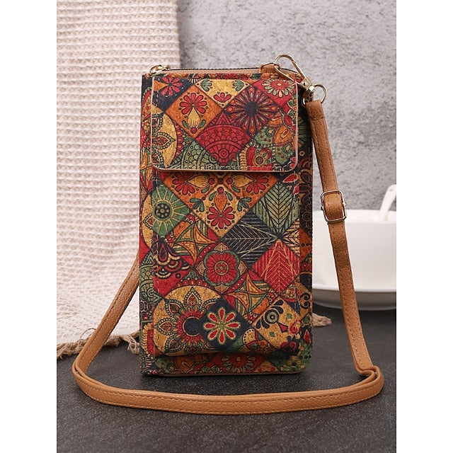 Vintage Adjustable Boho Phone Bag with Crossbody