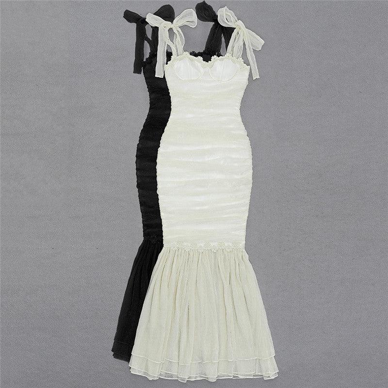 KittenAlarm - Zelia Tie Strap Mermaid Hem Dress