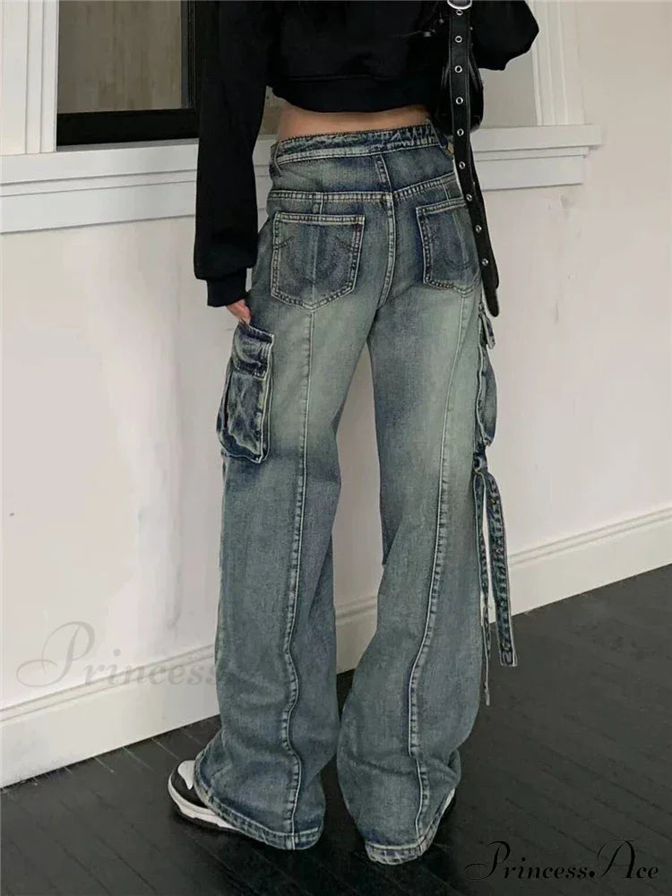 Zipper Slit Wide Leg Halloween Pants