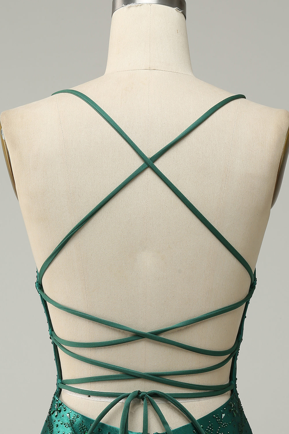 Sparkly Dark Green Beaded Tight Short Homecoming Dress