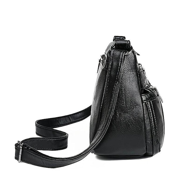 Crossbody Black Stylish Bag Faux Leather
